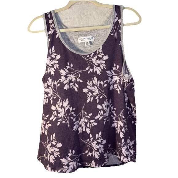 Karen Neuburger Other - Live Love Lounge‎ Pajama Set Womens Large Purple Floral Tank Top Pants Soft